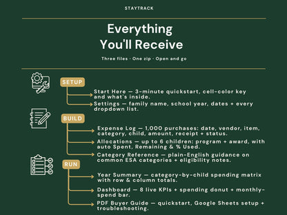 Homeschool Expense & ESA Tracker — Expense Log, Allocations & Audit-Ready Records (Google Sheets & Excel)