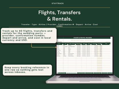 Destination Wedding Planner Spreadsheet — Travel, Hotels, Vendors & Budget in USD (Google Sheets & Excel)