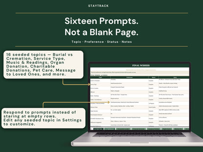 Emergency Binder Spreadsheet — Documents, Accounts, Medical & Final Wishes (Google Sheets & Excel)