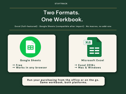 Purchase Order & Vendor Tracker Spreadsheet — Branded POs, Receiving & Payments (Google Sheets & Excel)