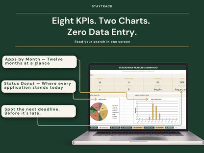 Internship Tracker Spreadsheet — Applications, Interviews & Career Fairs (Google Sheets & Excel)