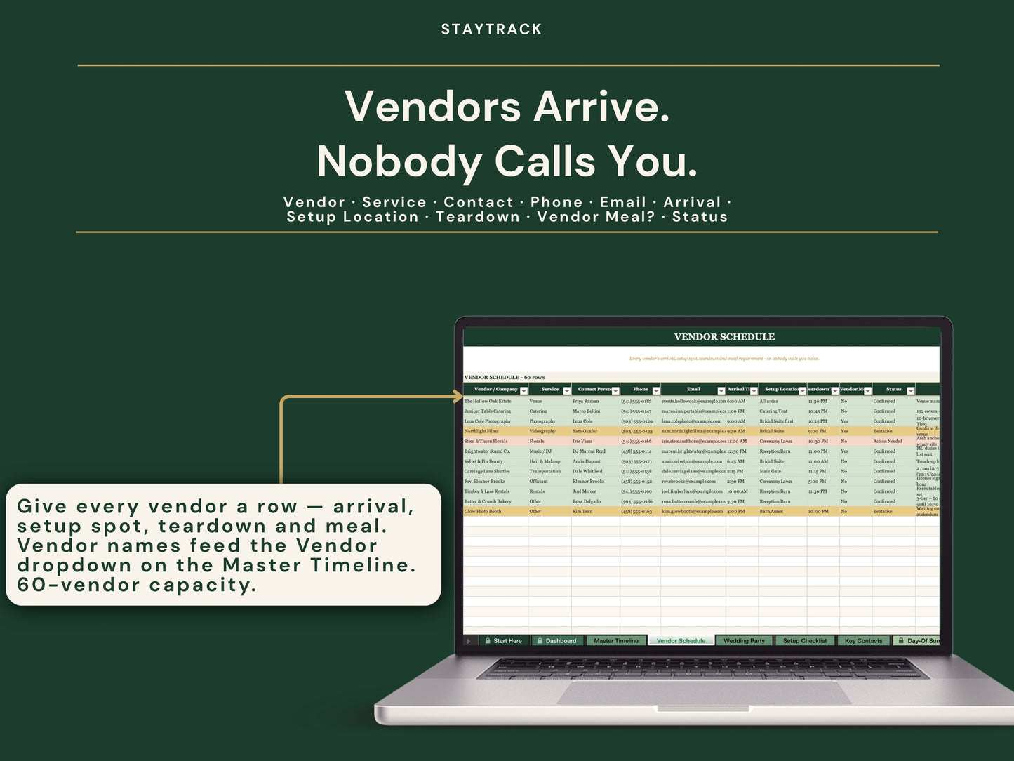 Wedding Day Timeline Template — Run of Show, Vendor Schedule & Printable Day-Of Summary (Google Sheets & Excel)