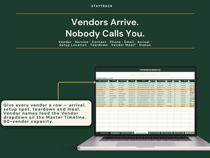 Wedding Day Timeline Template — Run of Show, Vendor Schedule & Printable Day-Of Summary (Google Sheets & Excel)