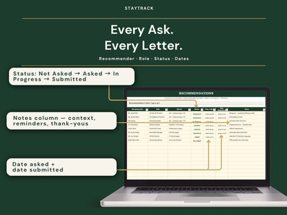 College Application Tracker Spreadsheet — Schools, Deadlines, Essays & Scholarships (Google Sheets & Excel)