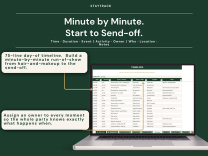 Complete Wedding Planner Spreadsheet — Budget, Guest List, Seating, Timeline & 12-Month Checklist (Google Sheets & Excel)