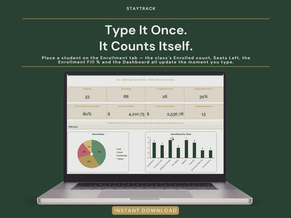 Homeschool Co-op Planner — Roster, Classes, Enrollment, Volunteer & Dues Tracker (Google Sheets & Excel)
