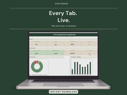 Assignment Tracker & GPA Calculator Spreadsheet — Grades, Deadlines & Live GPA (Google Sheets & Excel)